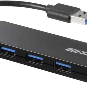 バッファロー USB ハブ USB3.0 スリム設計 4ポート バスパワー 軽量 Windows Mac PS4 PS5 Chromebook 対応 テレワーク 在宅勤務 BSH4U125U3BK