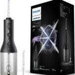 フィリップス ジェットウォッシャー ソニッケアー コードレスパワーフロッサー3000 口腔洗浄器 (X型水流ジェットウォッシャー) HX3826/23 ブラック 【Amazon.co.jp限定】