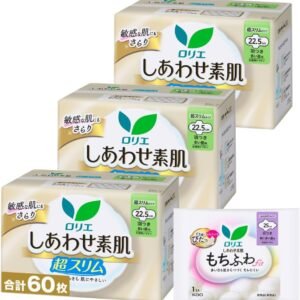 ロリエ しあわせ素肌 超スリム 多い昼用 羽つき22.5cm 20コ入 × 3セット(60コ)+おまけ付き 【Amazon.co.jp限定】