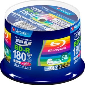 三菱化学メディア Verbatim BD-R(Video) 1回録画用 130分 1-6倍速 50枚スピンドルケース50P インクジェットプリンタ対応(ホ...