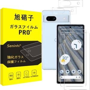 対応 Google Pixel 7A ガラスフィルム + レンズフィルム 指紋認証対応 【2+2枚セット-国産旭硝子素材】対応 Google pixel7a 5G フィルム ピクセル7a 強化ガラス 液晶 保護フィルム 硬度9H 耐衝撃 飛散防止 貼り付け簡単 自動吸着 気泡ゼロ 指紋防止 ラウンドエッジ加工 SEN4TMPL7A