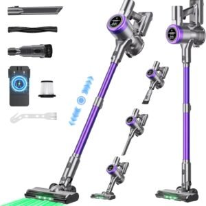 掃除機 コードレス 【2027年先行発売！自走式！業界トップレベルの1300KPA超強力吸引・65分連続稼働・自立式・低騒音・AI汚れ自動検知】 Temaku サイクロン軽量 掃除機 コードレス 伸縮型パイプ/革新版グリーンLEDライト/次世代LED液晶ディスプレイ 550Ｗ 3段吸引力絡まないヘッドHEPA多重濾過着脱式バッテリー 畳/カーペット/フローリング/ソファー/車用/隙間/3年保証
