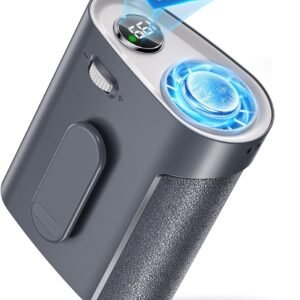 腰掛け扇風機 強力 大風量 小型 【2026革新版 ＆ -28℃瞬間冷却】冷却プレート付き 0~199無段階風量調節10000mAh大容量 日本製超高速モーター搭載 携帯扇風機 ベルトファン 首掛け・腰掛け・卓上・手持ち ウエスト USB-C充電式 Type-Cミニファン 超軽量 極静音 熱中症対策 通勤・アウトドアに最適 作業 男女兼用 持ち運び便利 熱中症対策 暑さ対策グッズ(グレー)