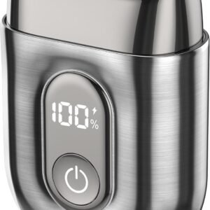 電気シェーバー メンズ 髭剃り ひげそり 電動シェーバー 往復式 深剃り 【重厚フルメタル筐体 & 独立3D浮動3枚刃】 IPX7防水 お風呂剃り可 Type-C急速充電 120分連続使用 スマートLEDディスプレイ ト ラベルロック 低騒音 小型 携帯便利 出張/旅行/車内用 日本語取扱説明書付属(ガンメタルグレー)